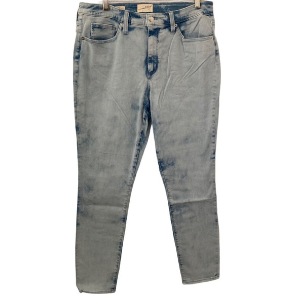 Universal Threads Jeans Womens 14 Blue High Rise Curvy Skinny Light Acid Wash - Picture 1 of 9